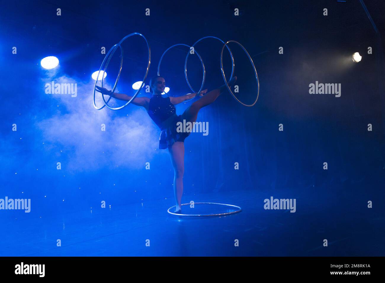 Spectacle de cabaret avec hula Banque D'Images