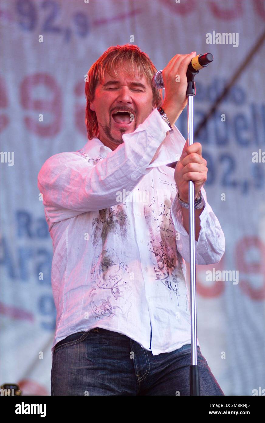 Vienne, Autriche. 25 juin 2007. Nik P. chanteur et compositeur pop autrichien au Festival de l'île du Danube Banque D'Images