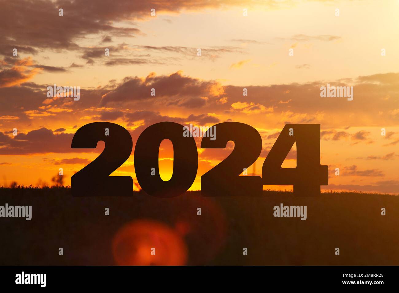 Changement d'année. Le début d'une nouvelle année. Concept de la