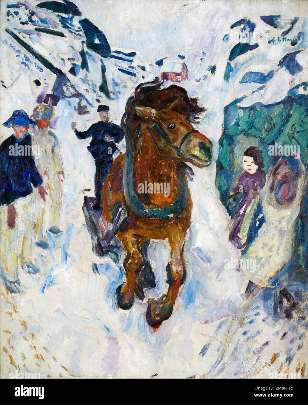 Cheval galopant. Edvard Munch. 1910–12. Banque D'Images