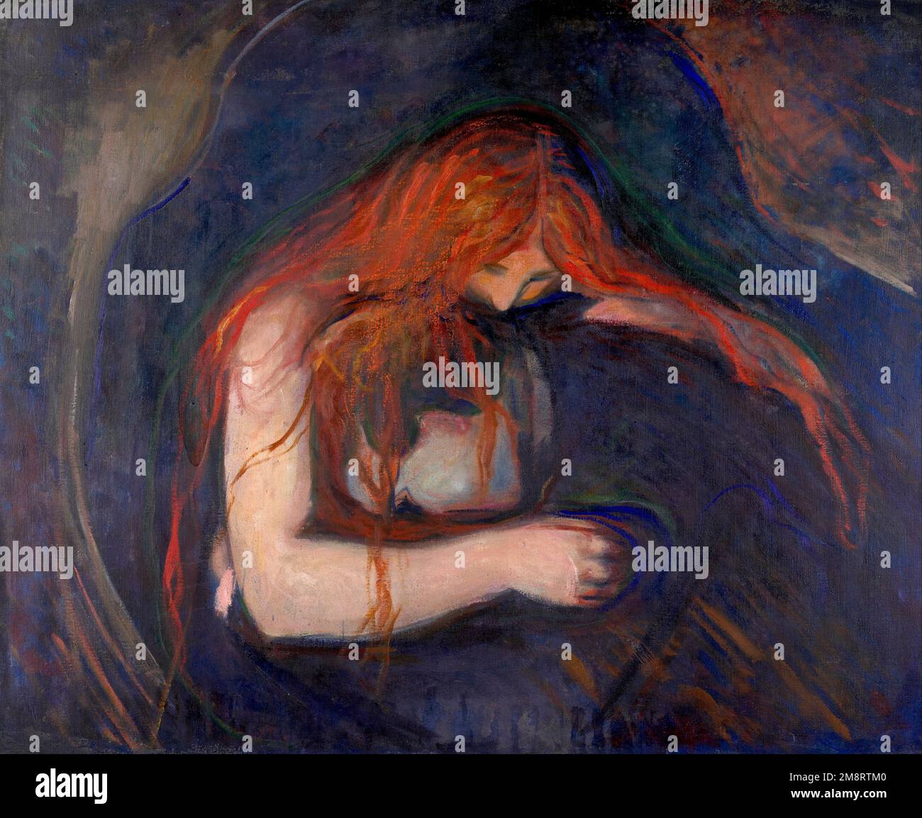 Amour et douleur (Vampire). Edvard Munch. 1895. Banque D'Images
