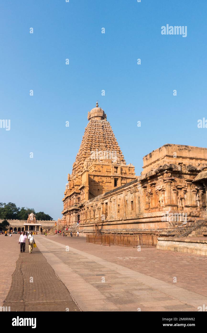 Bridhadishwara temple, UNESCO World Heritage Site, Thanjavur (Tanjore), Tamil Nadu, Inde, Asie Banque D'Images