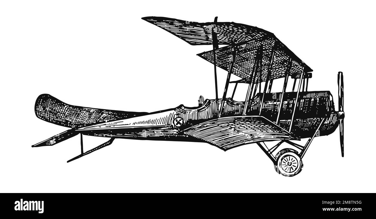 Illustration de l'ancien avion Banque D'Images