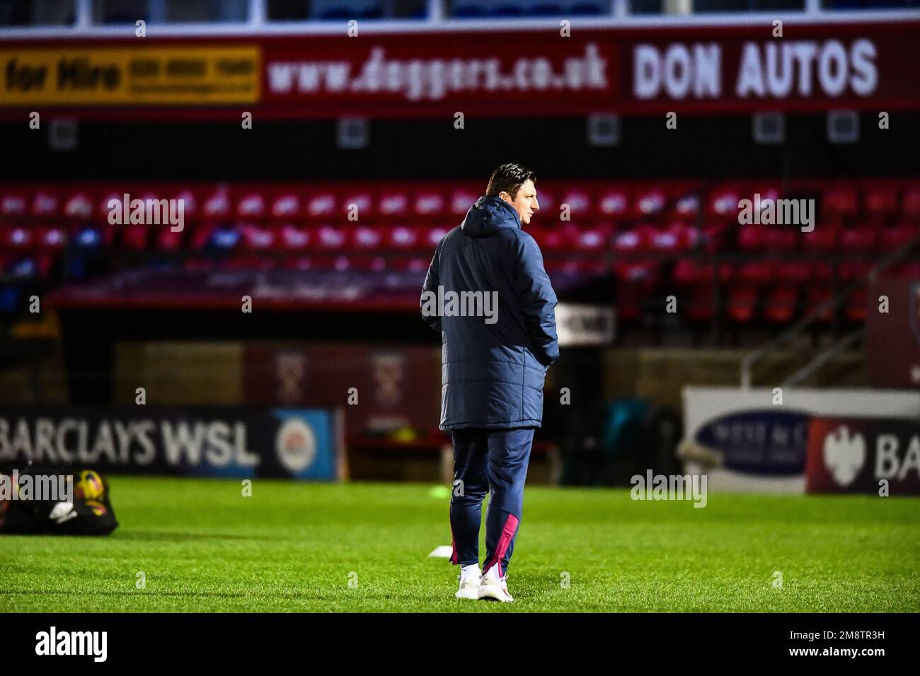 Londres, Royaume-Uni. 15th janvier 2023. Dagenham, Angleterre, 15 janvier 2023: Pendant le match de la Super League Barclays FA Womens entre West Ham United et Manchester City à Dagenham et le stade de construction de Chigwell de Redbridge.England. (K Hodgson/SPP) crédit: SPP Sport Press photo. /Alamy Live News Banque D'Images