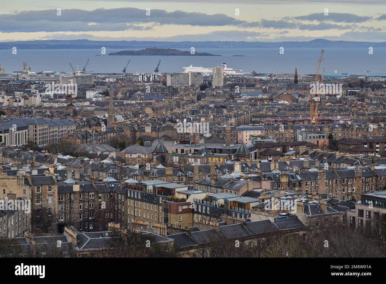 Edinburgh, Écosse, Royaume-Uni, 15 janvier 2023. Vue vers l'avant depuis Calton Hill. credit sst/alamy nouvelles en direct Banque D'Images
