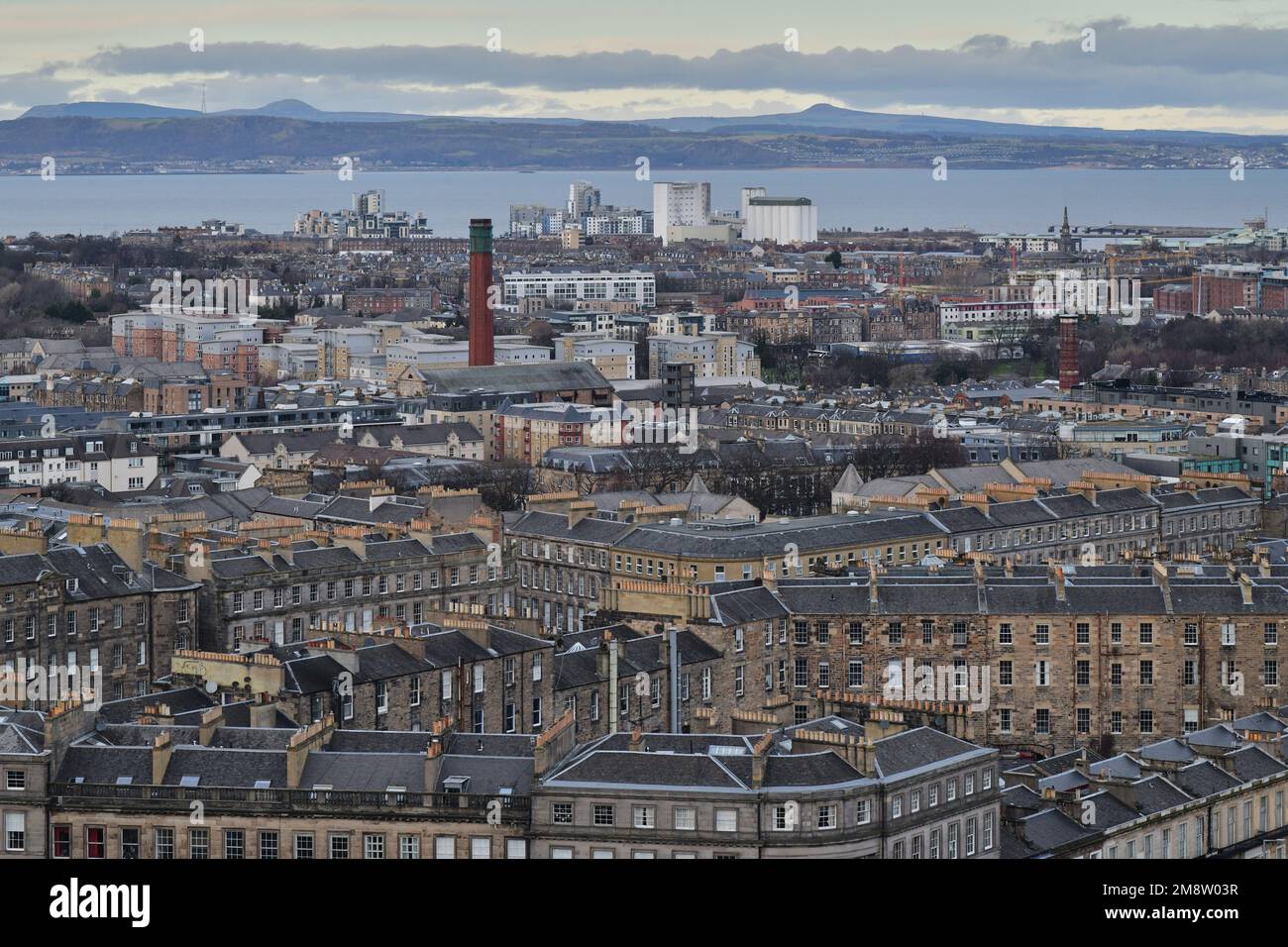 Edinburgh, Écosse, Royaume-Uni, 15 janvier 2023. Vue vers l'avant depuis Calton Hill. credit sst/alamy nouvelles en direct Banque D'Images