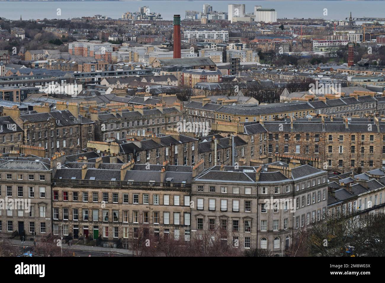 Edinburgh, Écosse, Royaume-Uni, 15 janvier 2023. Vue vers l'avant depuis Calton Hill. credit sst/alamy nouvelles en direct Banque D'Images