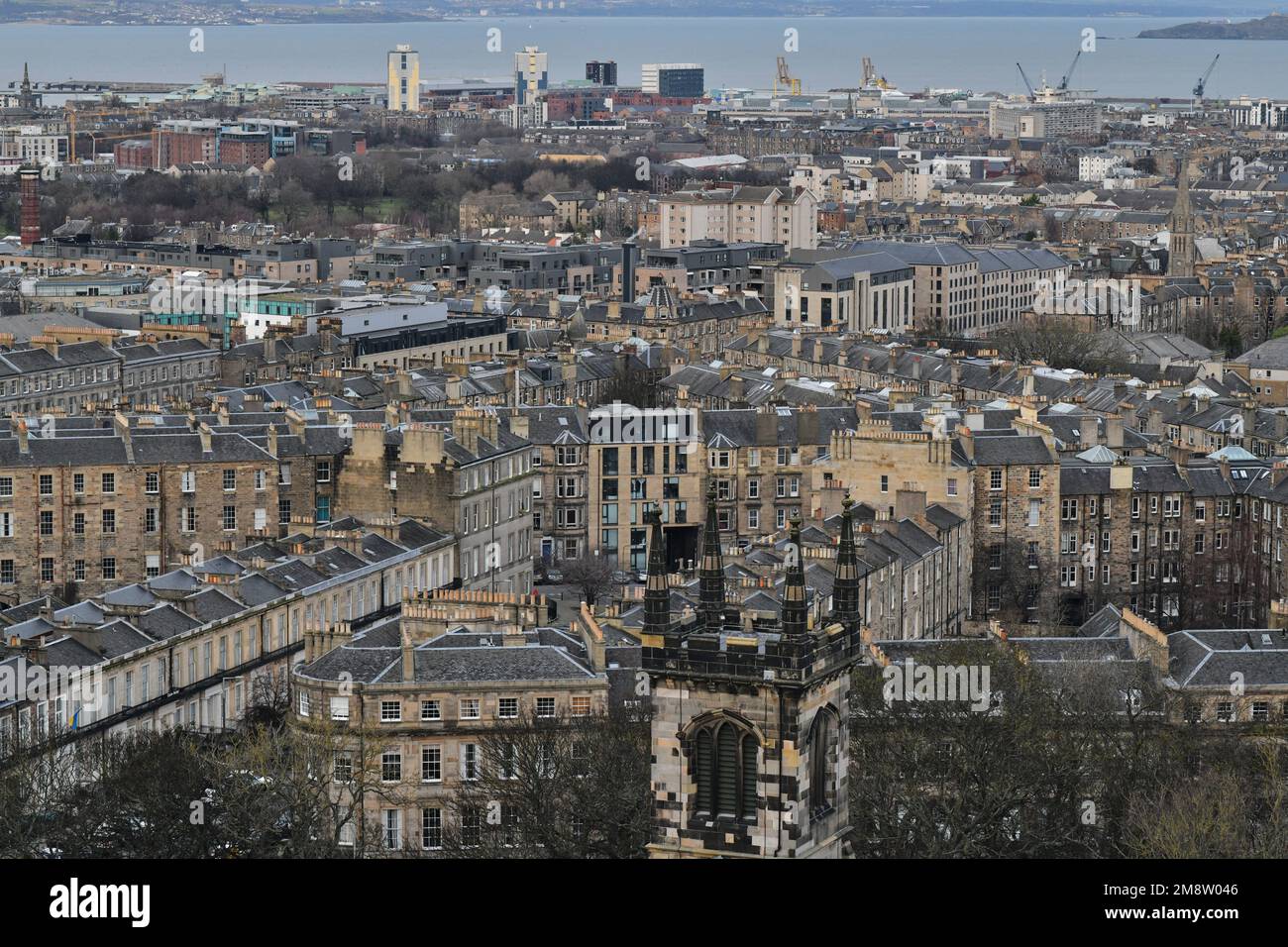 Edinburgh, Écosse, Royaume-Uni, 15 janvier 2023. Vue vers l'avant depuis Calton Hill. credit sst/alamy nouvelles en direct Banque D'Images
