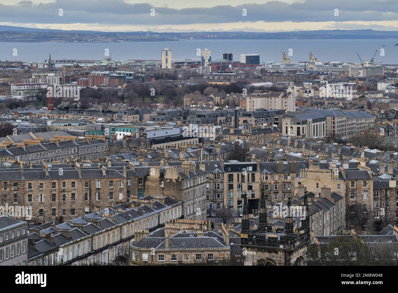 Edinburgh, Écosse, Royaume-Uni, 15 janvier 2023. Vue vers l'avant depuis Calton Hill. credit sst/alamy nouvelles en direct Banque D'Images