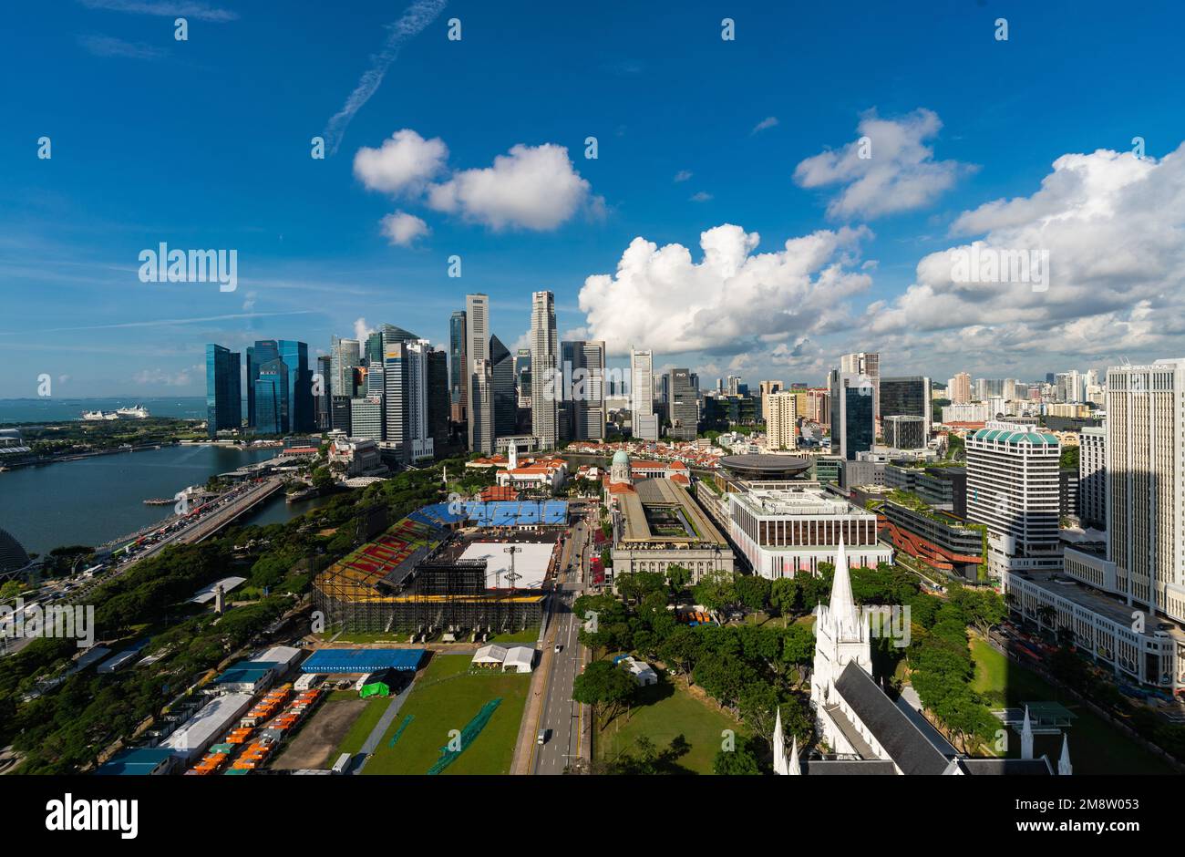 Paysage de la baie de la marina de Singapour Banque D'Images