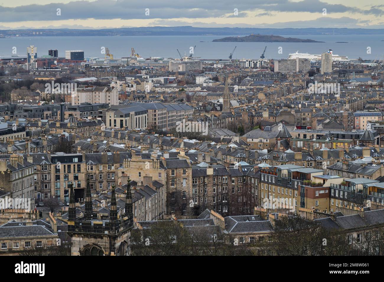 Edinburgh, Écosse, Royaume-Uni, 15 janvier 2023. Vue vers l'avant depuis Calton Hill. credit sst/alamy nouvelles en direct Banque D'Images