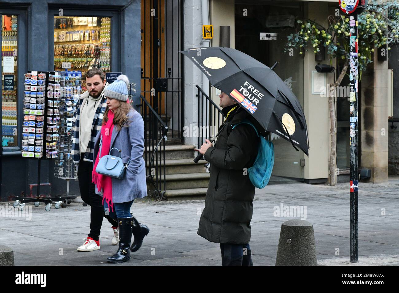 Edinburgh, Écosse, Royaume-Uni, 15 janvier 2023. Vue générale du Royal Mile. credit sst/alamy nouvelles en direct Banque D'Images