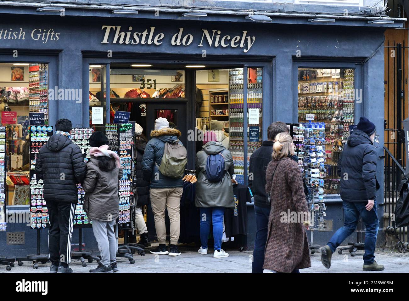 Edinburgh, Écosse, Royaume-Uni, 15 janvier 2023. Vue générale du Royal Mile. credit sst/alamy nouvelles en direct Banque D'Images