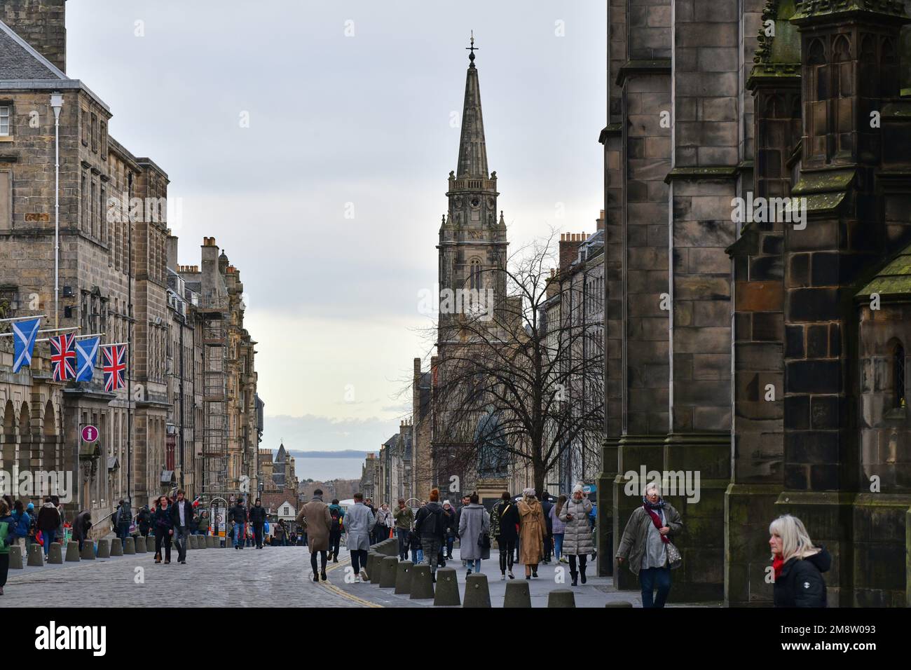 Edinburgh, Écosse, Royaume-Uni, 15 janvier 2023. Vue générale du Royal Mile. credit sst/alamy nouvelles en direct Banque D'Images