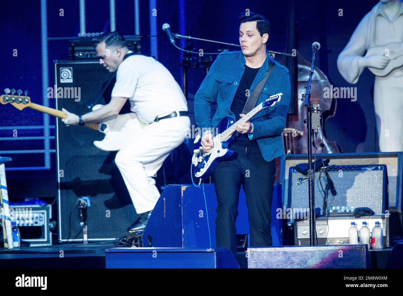 Inglewood, États-Unis d'Amérique. 14th janvier 2023. Jack White se produit lors de l'iHeartRadio Alter EGO 23 présenté par Capital One au KIA Forum samedi, 14 janvier 2023 à Inglewood, Californie. Photo: Chris Victorio/imageSPACE crédit: Imagespace/Alamy Live News Banque D'Images