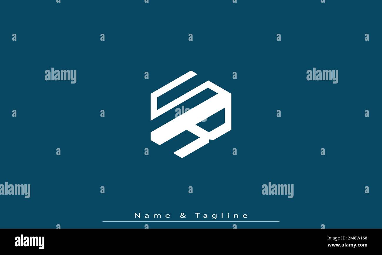 Lettres de l'alphabet initiales Monogram logo SR , RS Illustration de Vecteur