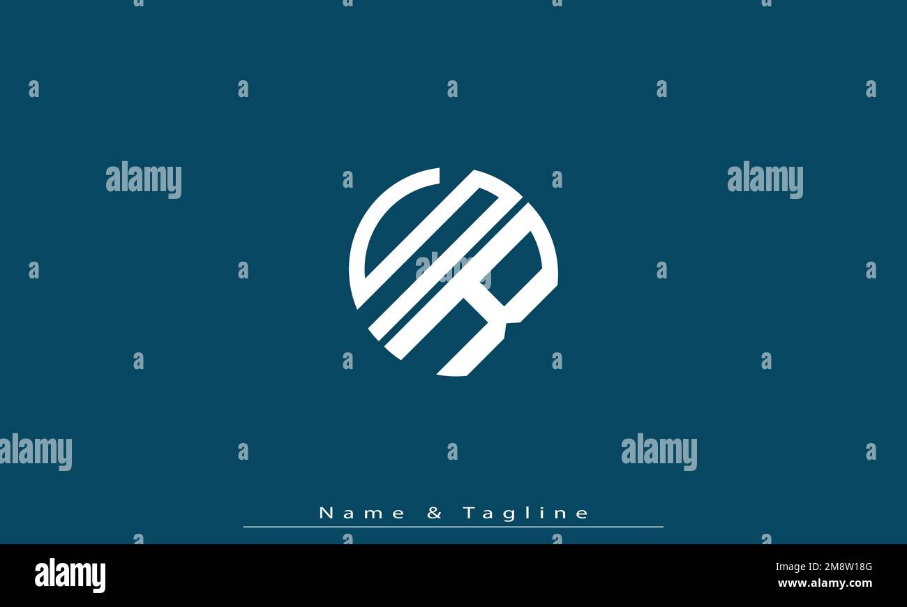 Lettres de l'alphabet initiales Monogram logo SR , RS Illustration de Vecteur