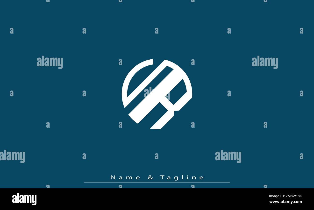 Lettres de l'alphabet initiales Monogram logo SR , RS Illustration de Vecteur