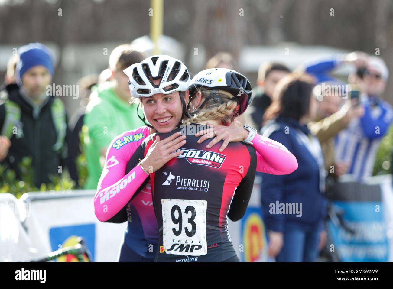 Rome, Italie. 15th janvier 2023. Silvia Persico (FAS Airport Services) pendant Campionato Italiano Ciclocross 2023, Cyclocross à Rome, Italie, 15 janvier 2023 Credit: Independent photo Agency/Alay Live News Banque D'Images