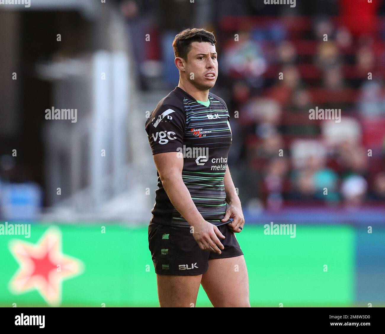 Brentford, Royaume-Uni. 15th janvier 2023. Luca Morisi de London Irish lors du match de la coupe des champions d'Europe London Irish vs Stormers au Gtech Community Stadium, Brentford, Royaume-Uni, 15th janvier 2023 (photo de Nick Browning/News Images) à Brentford, Royaume-Uni, le 1/15/2023. (Photo de Nick Browning/News Images/Sipa USA) crédit: SIPA USA/Alay Live News Banque D'Images