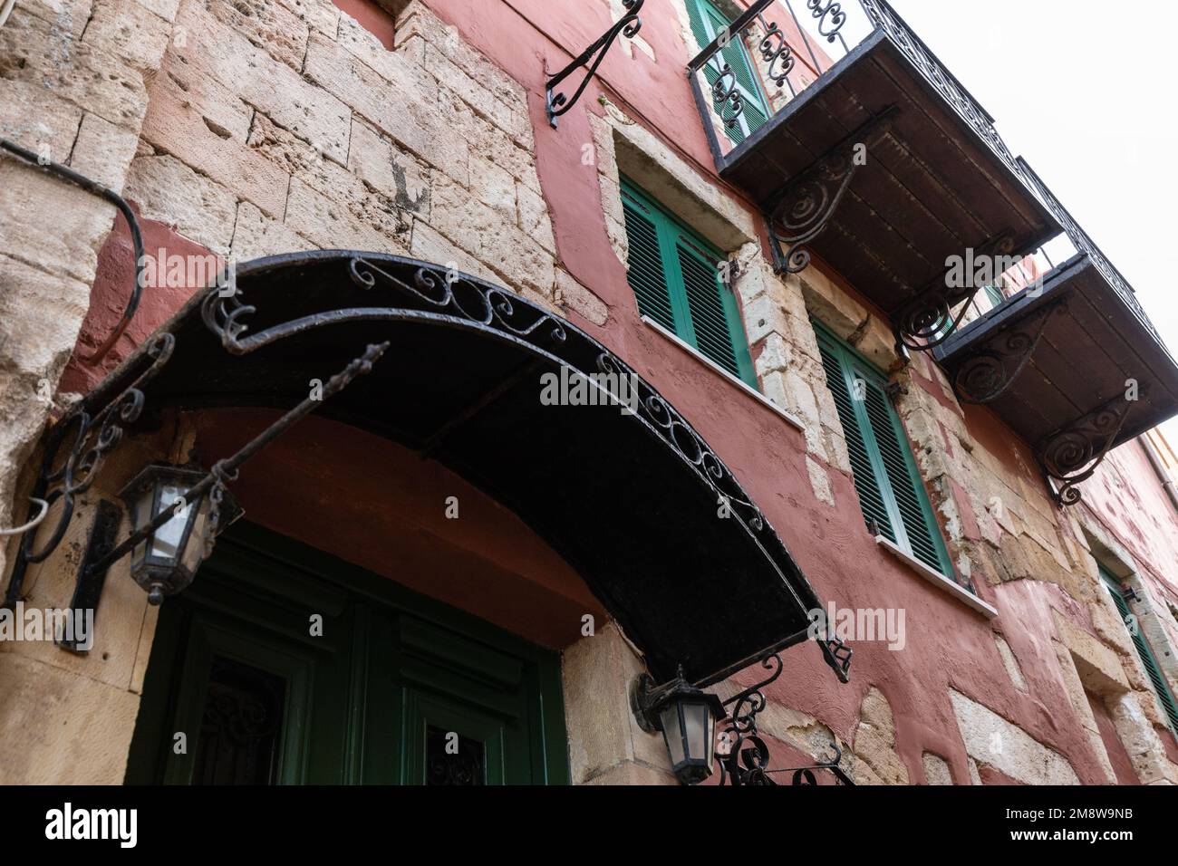 Fragment d'une authentique maison grecque, Crète, Chania Banque D'Images