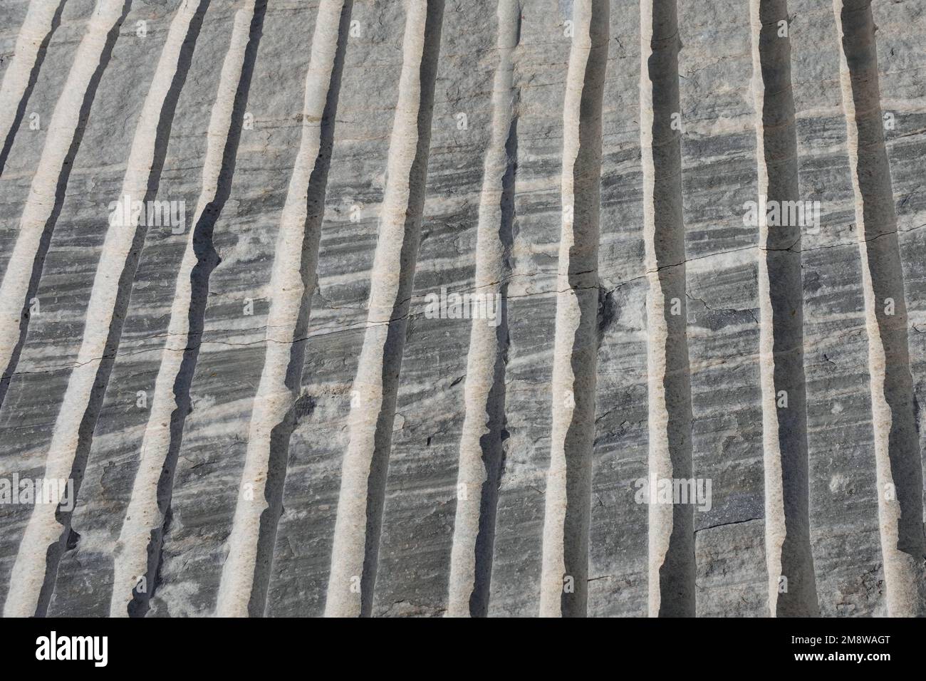 Texture d'arrière-plan en marbre gris non traité avec lignes découpées par extraction. Banque D'Images