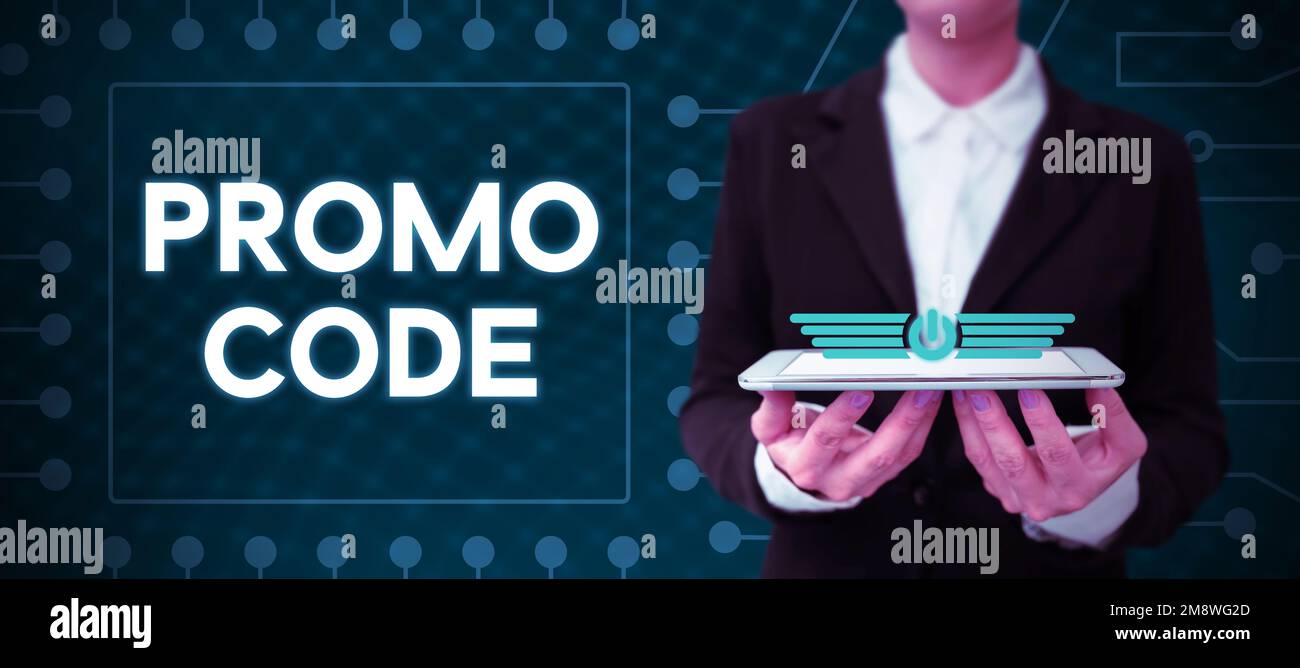 Code promotionnel de texte d'écriture manuscrite. Des numéros ...