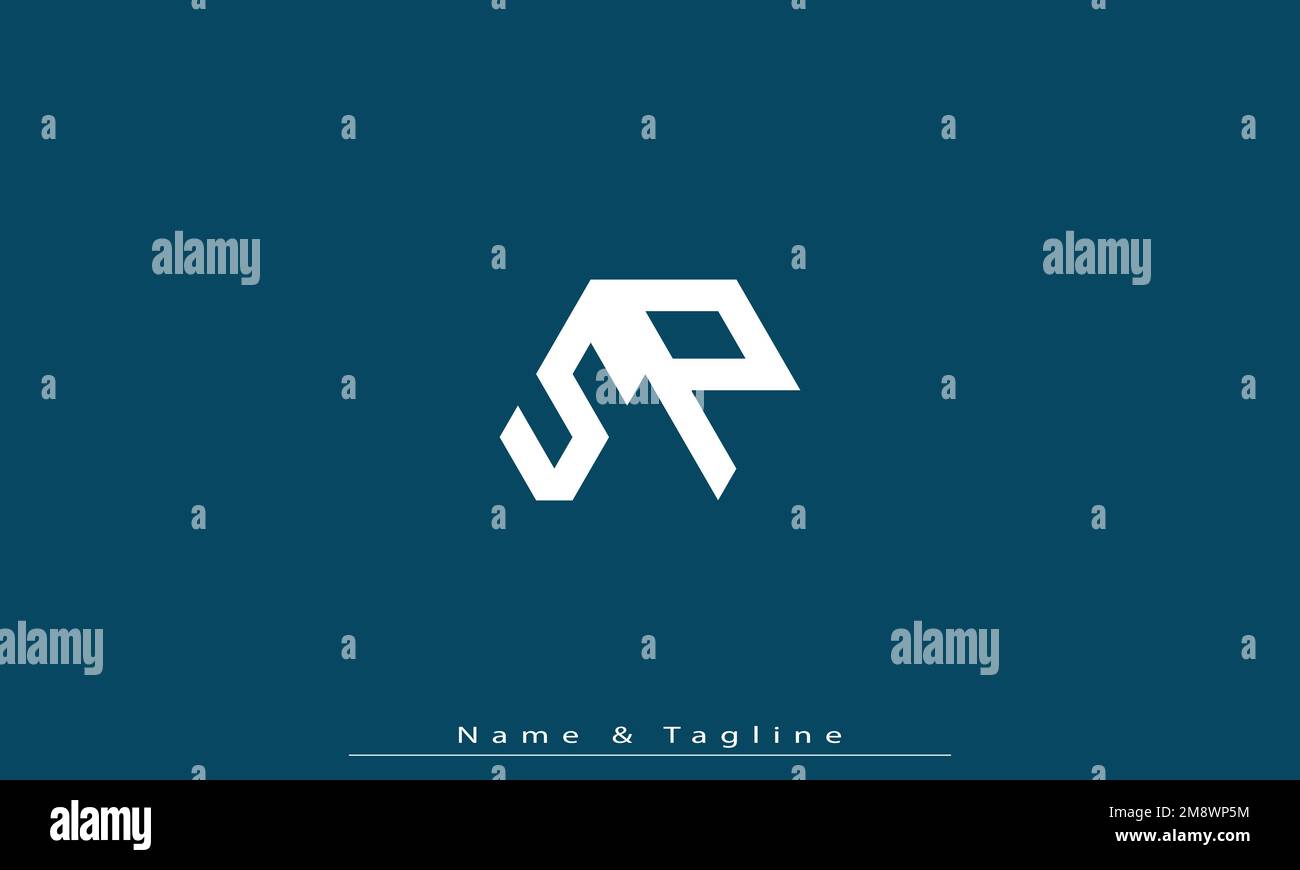 Lettres de l'alphabet initiales Monogram logo SP , PS Illustration de Vecteur