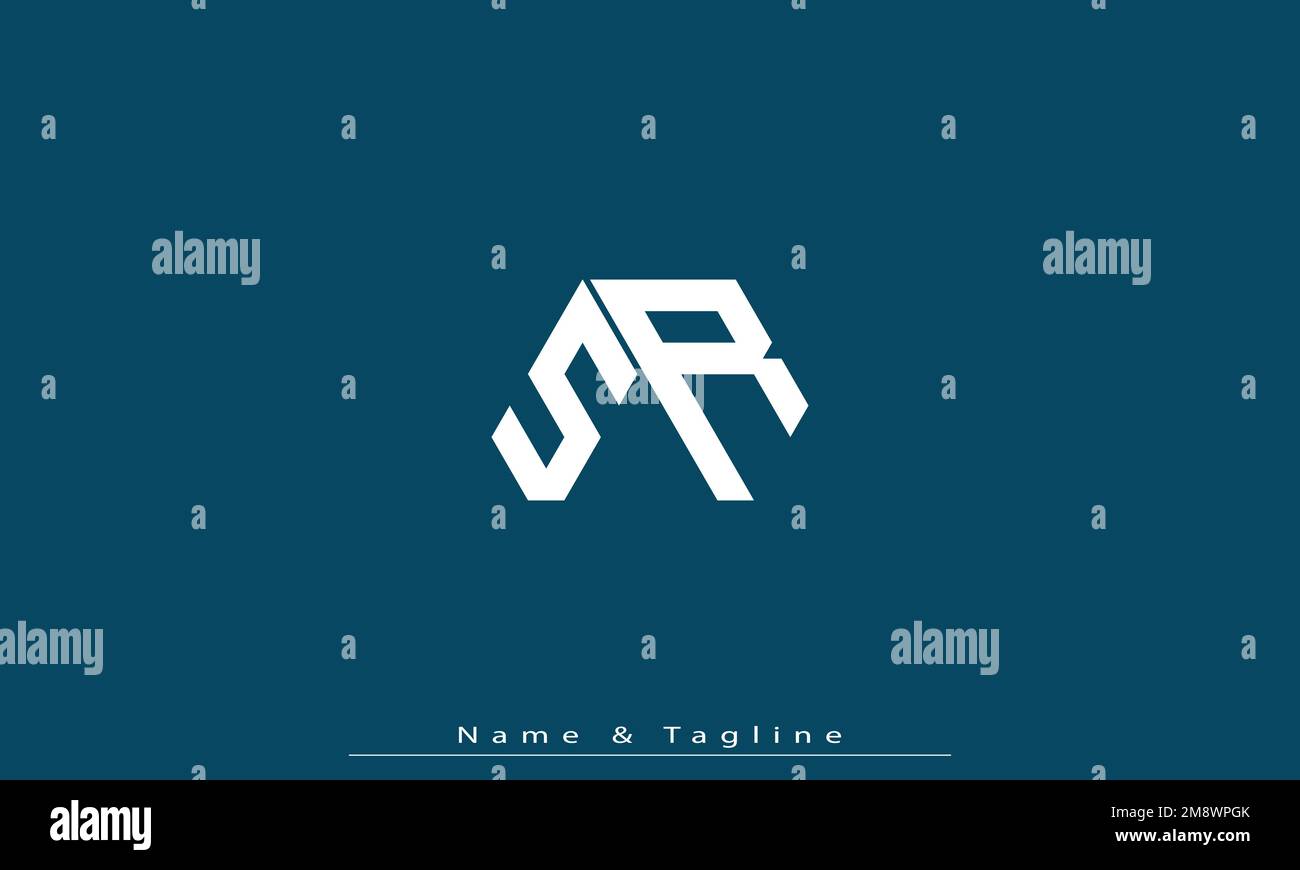 Lettres de l'alphabet initiales Monogram logo SR , RS Illustration de Vecteur