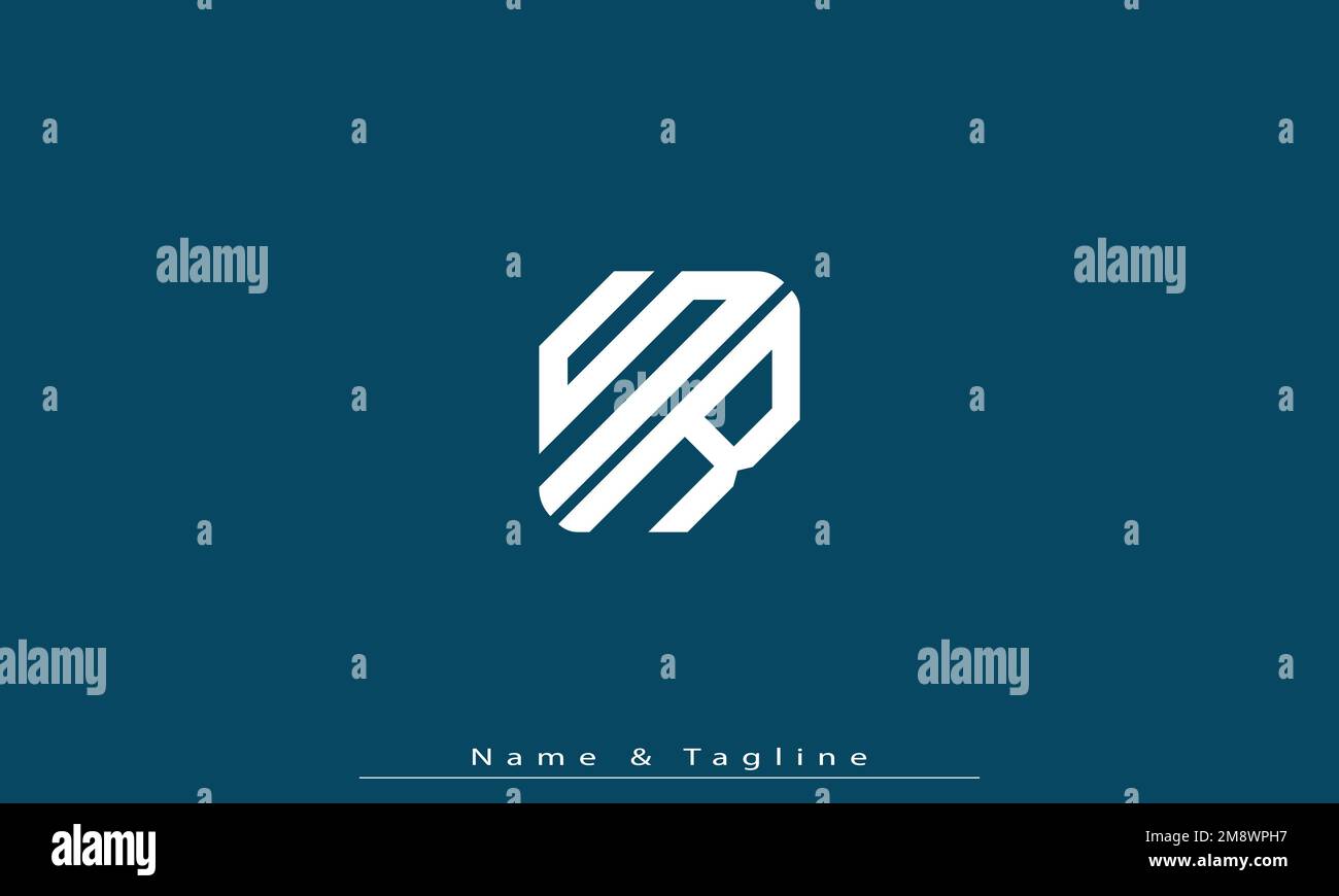 Lettres de l'alphabet initiales Monogram logo SR , RS Illustration de Vecteur