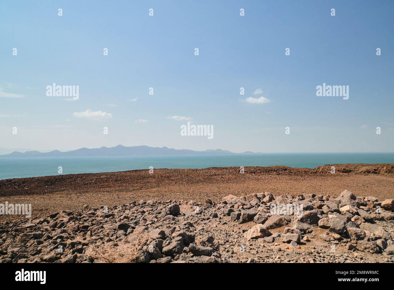 Vue panoramique sur le lac Turkana depuis Loiyangalani dans le comté de Turkana Banque D'Images