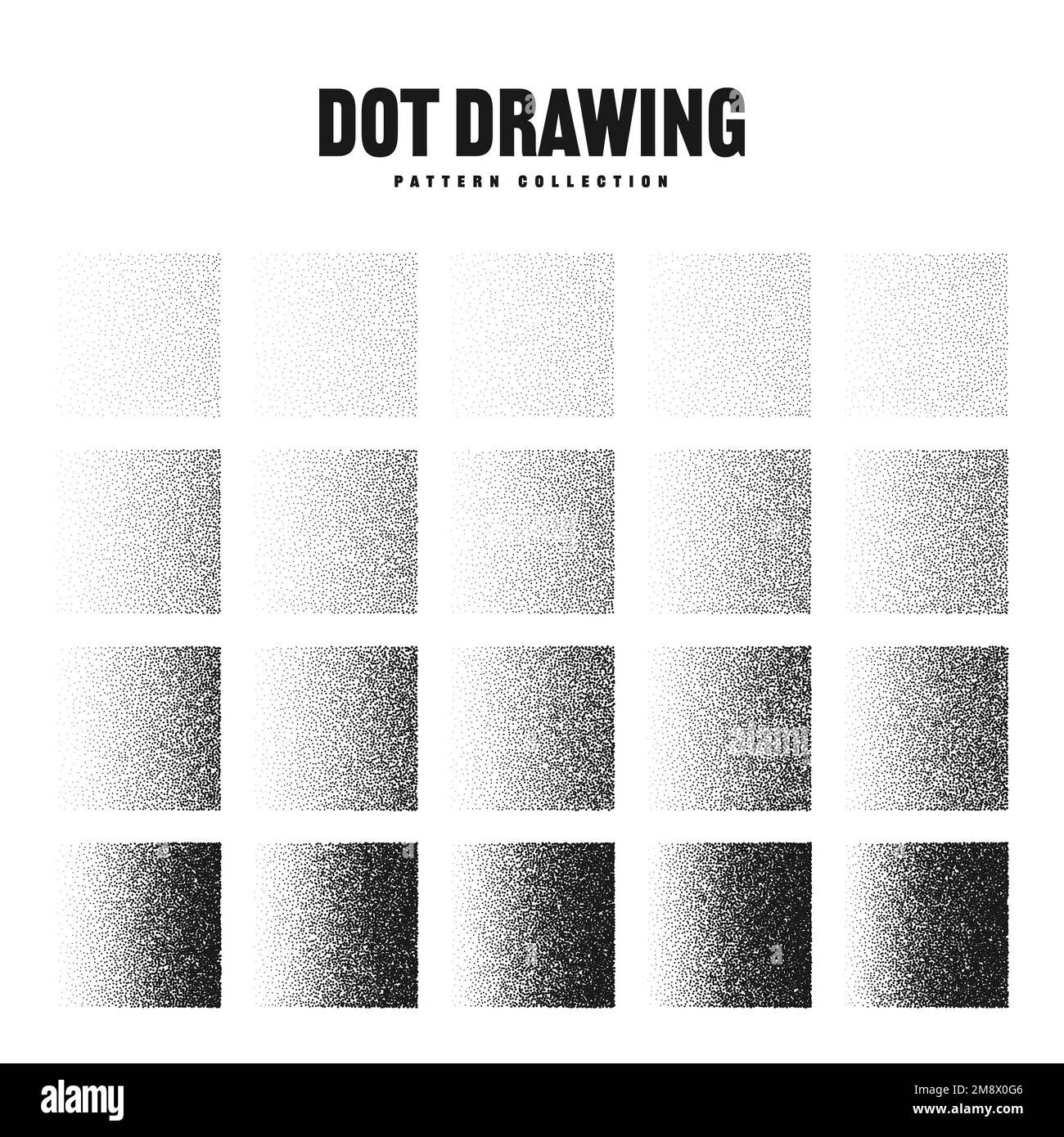 Pointillisme dessin a imprimer Banque d'images noir et blanc - Alamy
