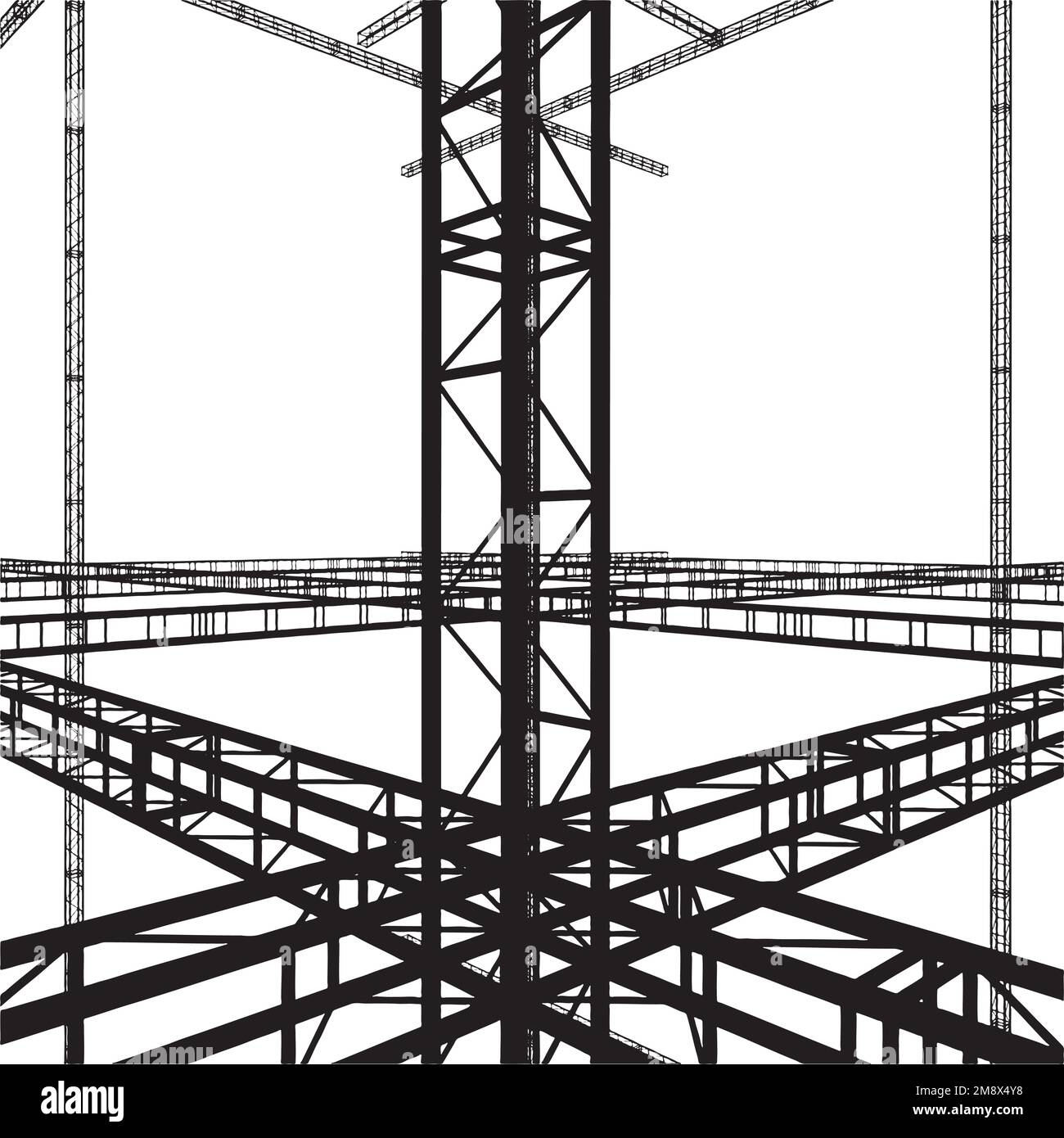 Résumé constructions métalliques vecteur de structure Illustration de Vecteur