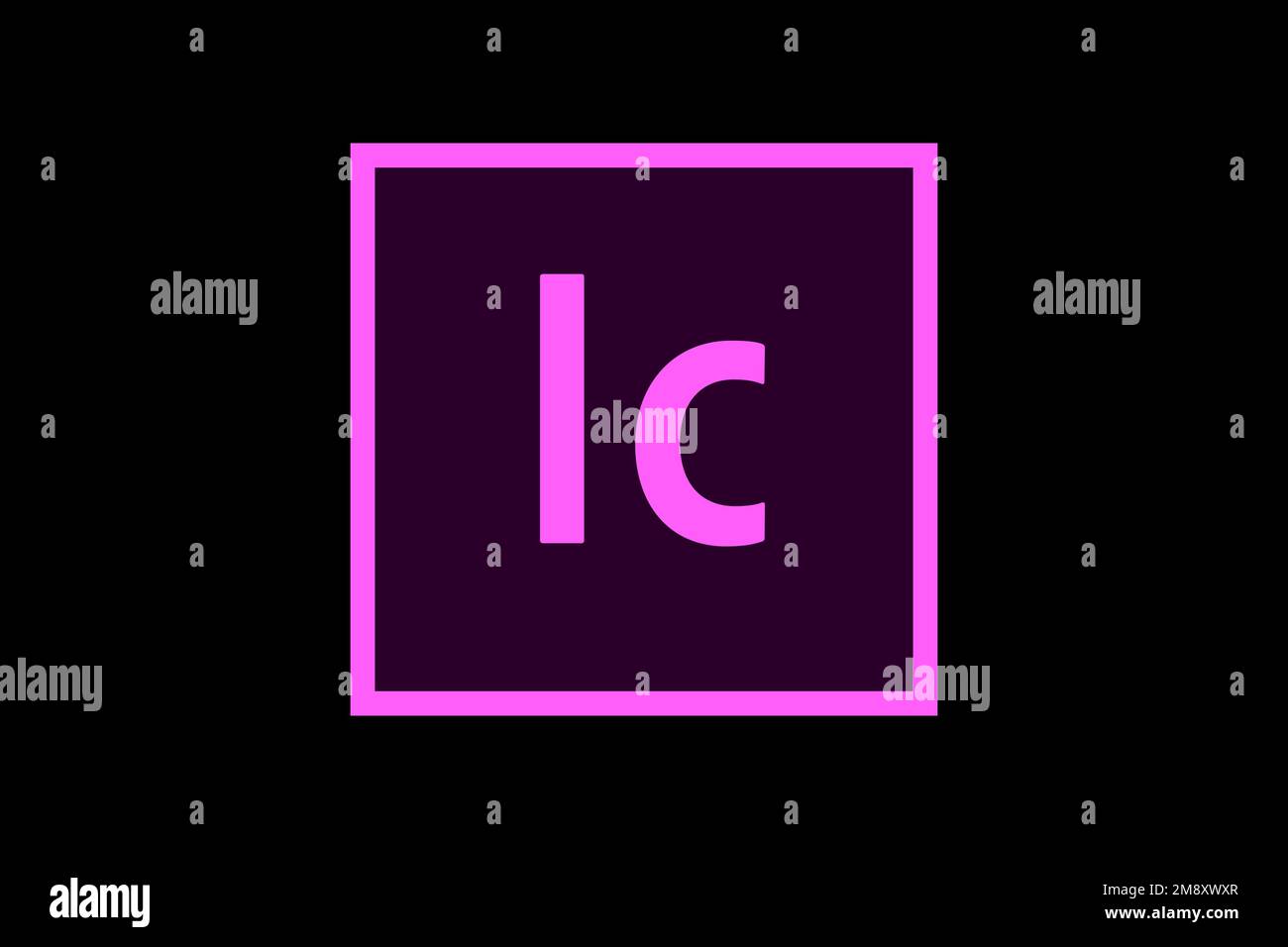 Adobe InCopy, logo, fond noir Banque D'Images