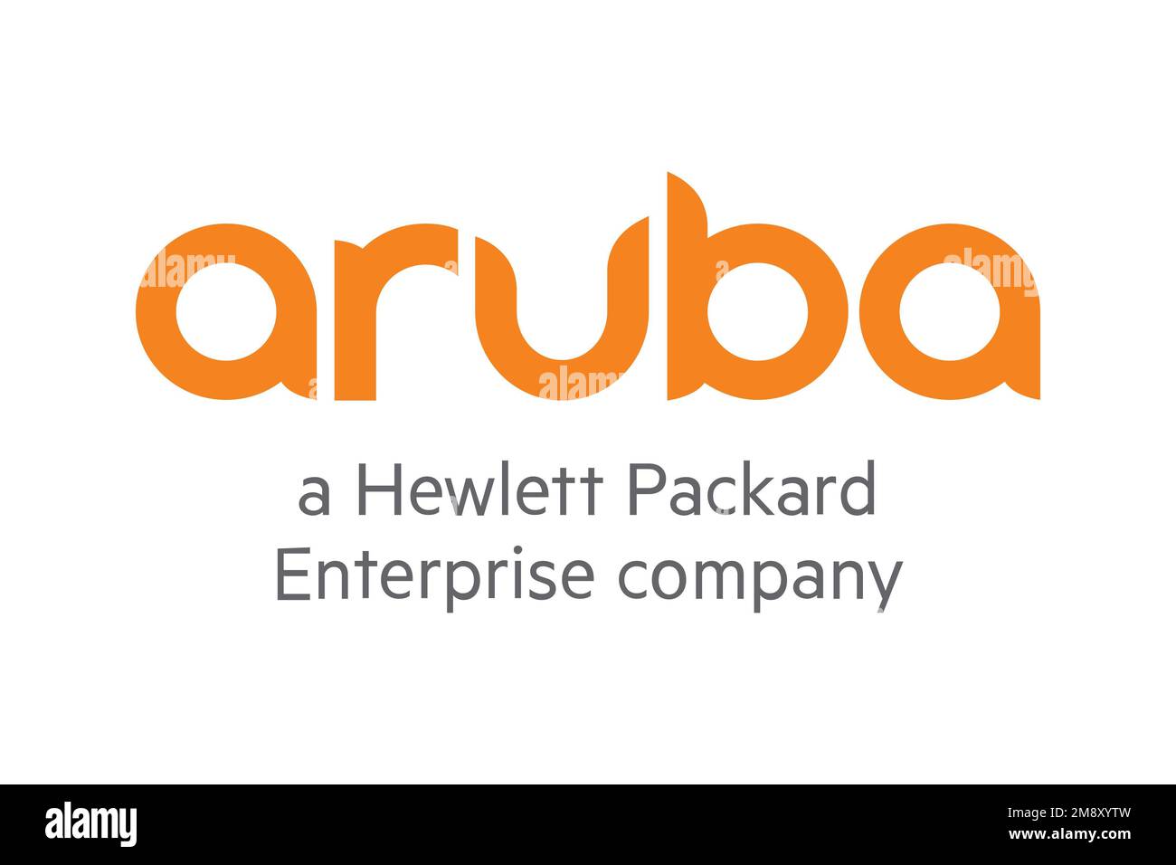 Aruba Networks, logo, fond blanc Banque D'Images