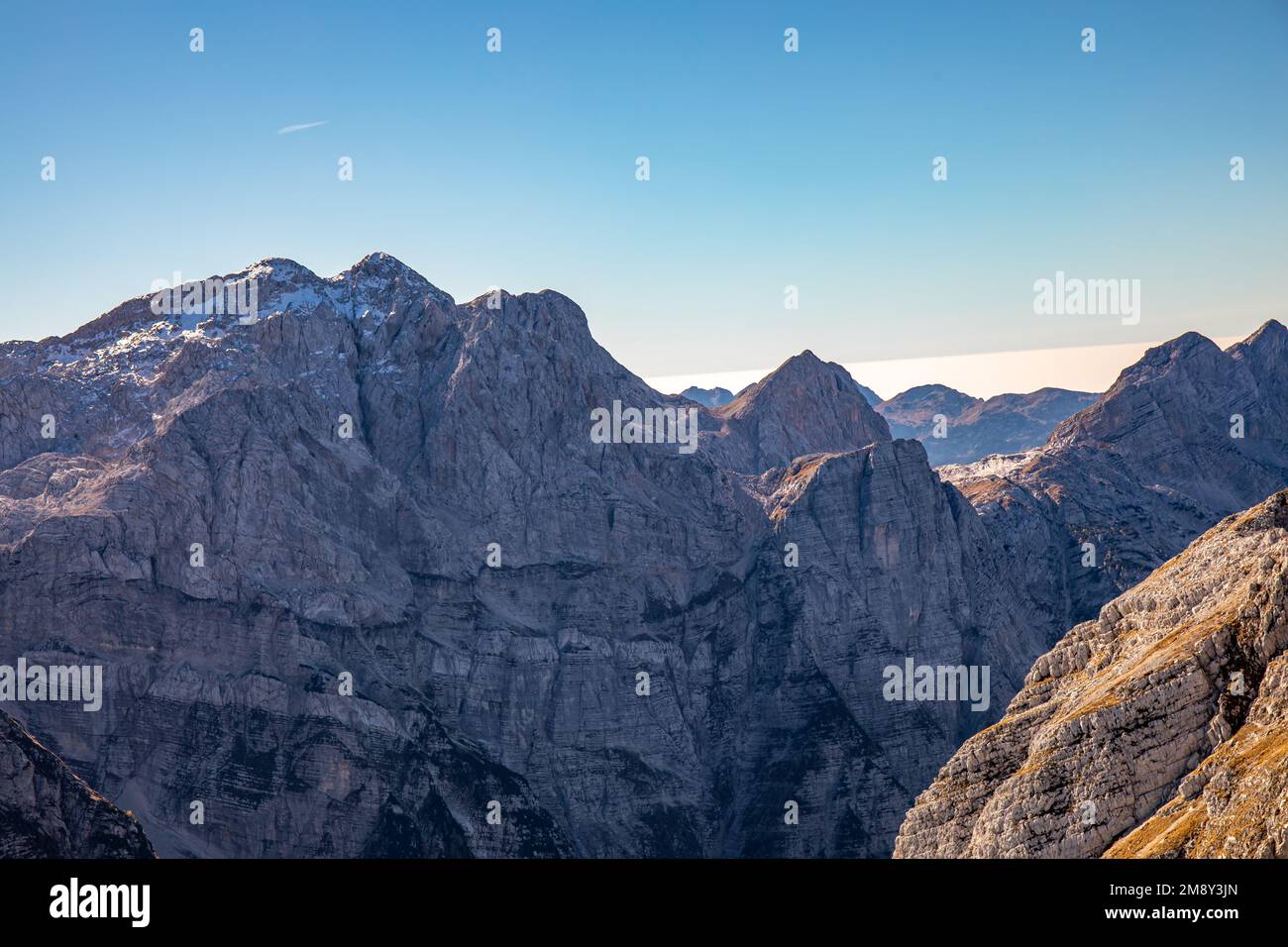 Randonnée Križ - Stenar - Bovški gamsovec, alpes juliennes, Slovénie Banque D'Images