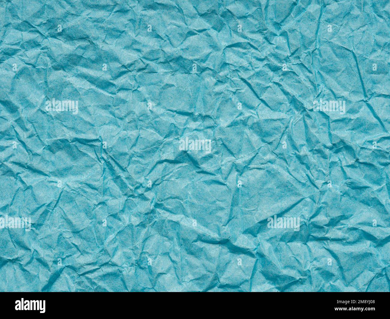 Texture de papier froissé bleu ciel extra-douce. Motif de page vierge pour la saison d'hiver fête de Noël carte, nouveaux dessins de l'année décoration concepts, texte Banque D'Images