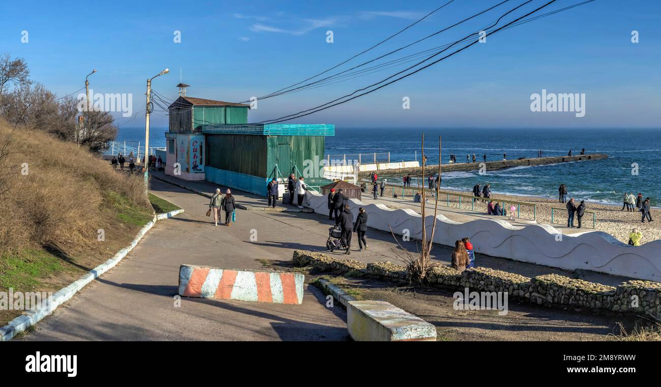 Odessa, Ukraine 02.01.2023. Plage de kiwi à Odessa, en Ukraine, par une