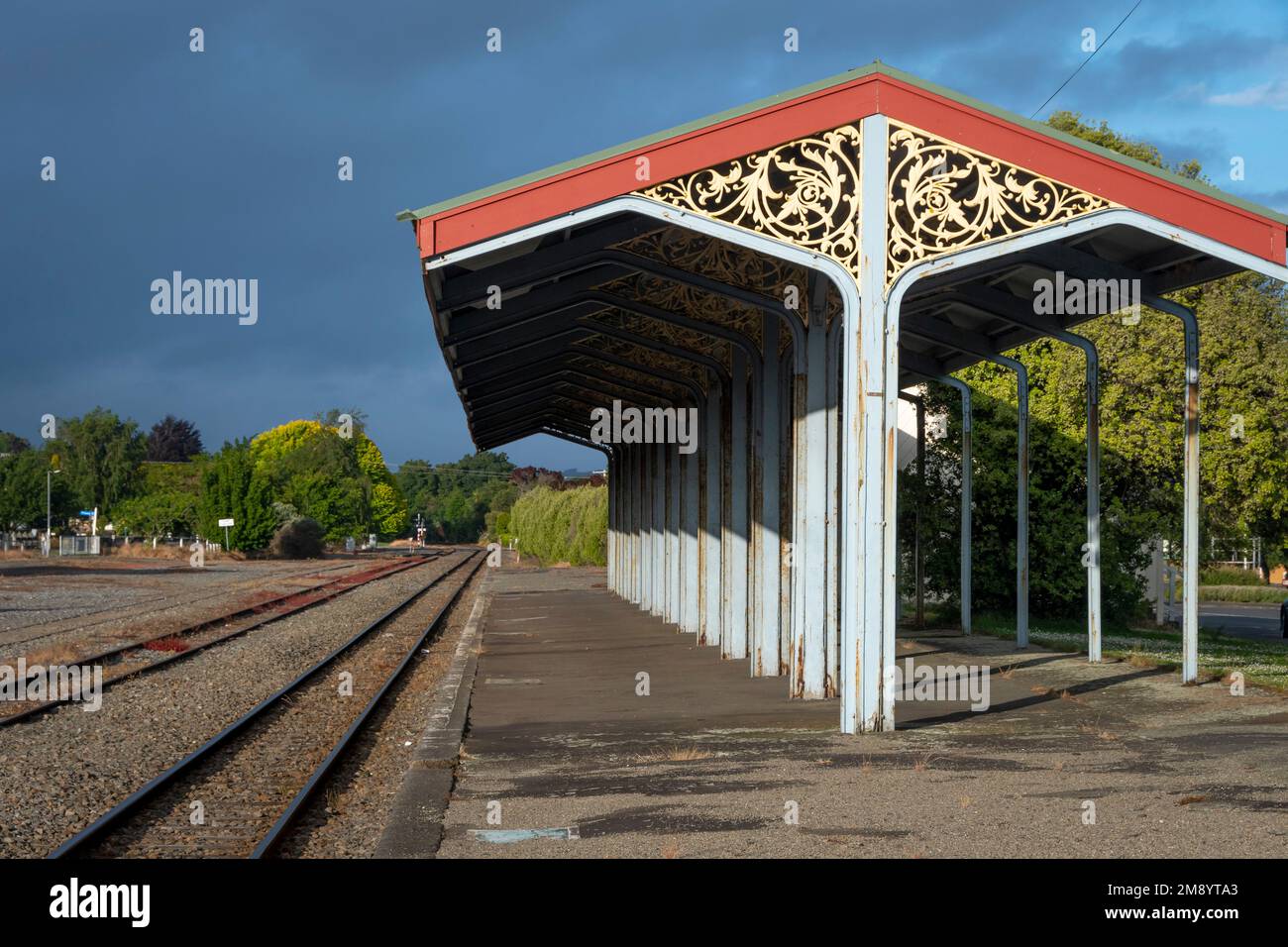 Gare de Dannevirke, Tararua Distirct, Île du Nord, Nouvelle-Zélande Banque D'Images