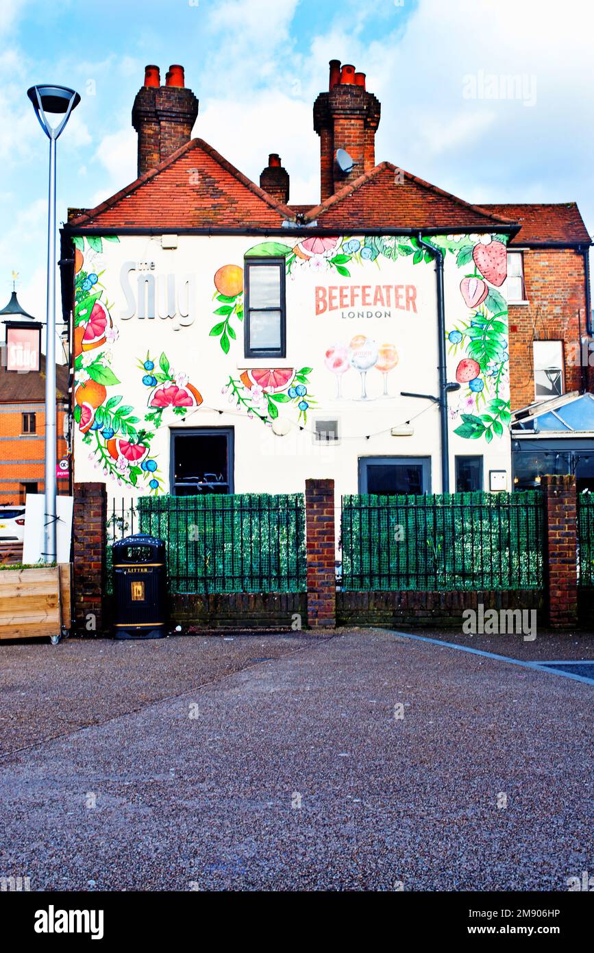 The Snug Bar, Crown Lane, High Wycombe, Buckinghamshire, Angleterre Banque D'Images