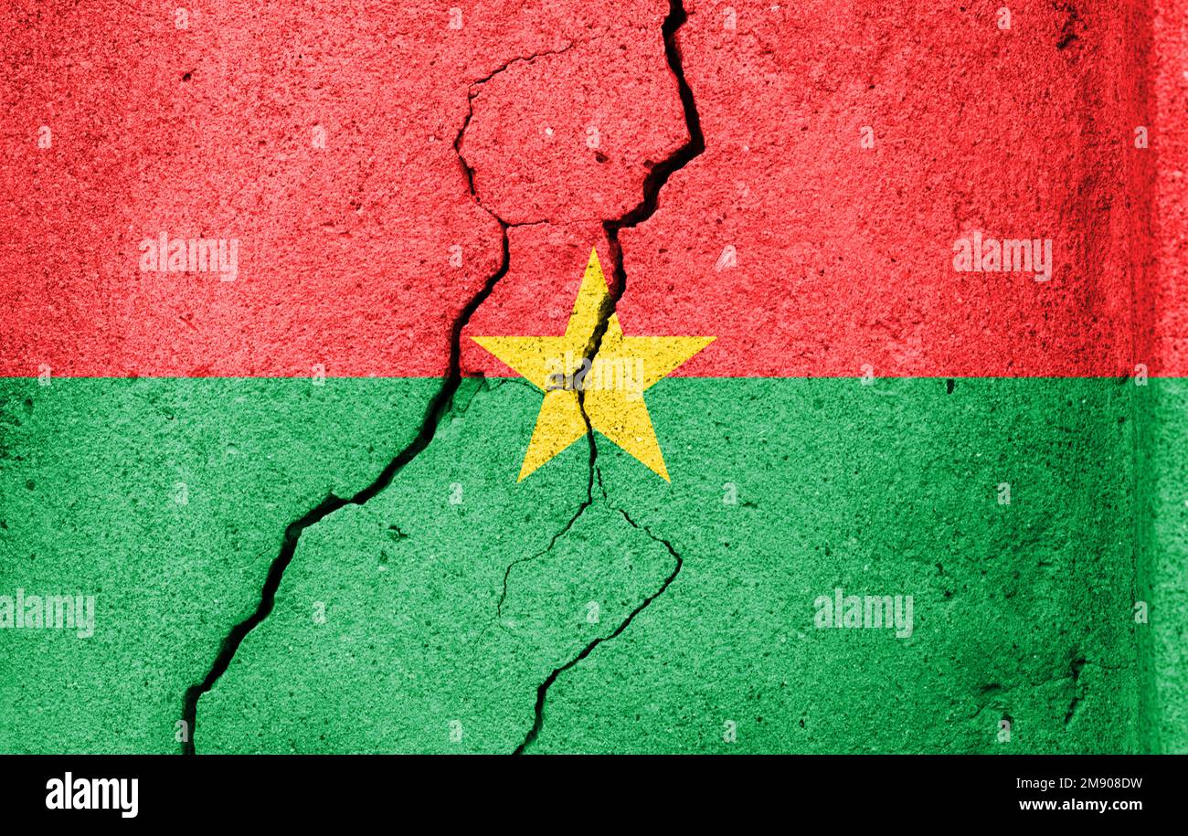 Drapeau des fonds du Burkina Faso Banque D'Images