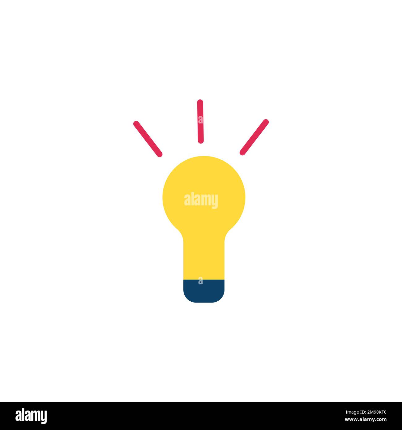 Ampoule jaune à rayons rouges Illustration de Vecteur