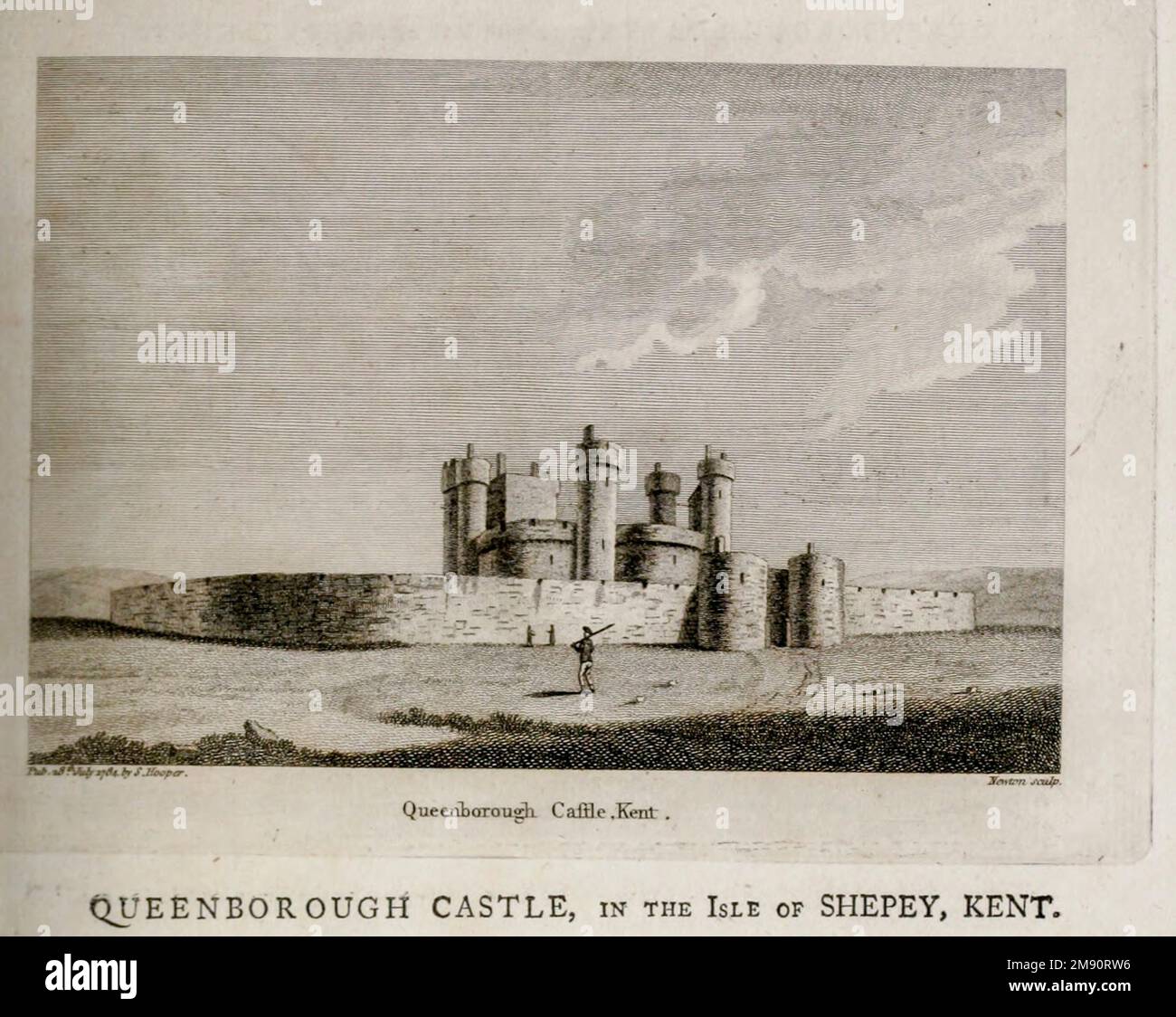 Le château de Queenborough, également connu sous le nom de château de Shepey, est un château de 14th-siècle, dont les vestiges sont dans la ville de Queenborough sur l'île de Sheppey, Kent d'après le livre ' Supplement to the Antiquities of England and Wales ' de Francis Grose, Date de publication 1777 Banque D'Images Le château de Queenborough, également connu sous le nom de château de Shepey, est un château de 14th-siècle, dont les vestiges sont dans la ville de Queenborough sur l'île de Sheppey, Kent d'après le livre ' Supplement to the Antiquities of England and Wales ' de Francis Grose, Date de publication 1777 Banque D'Images