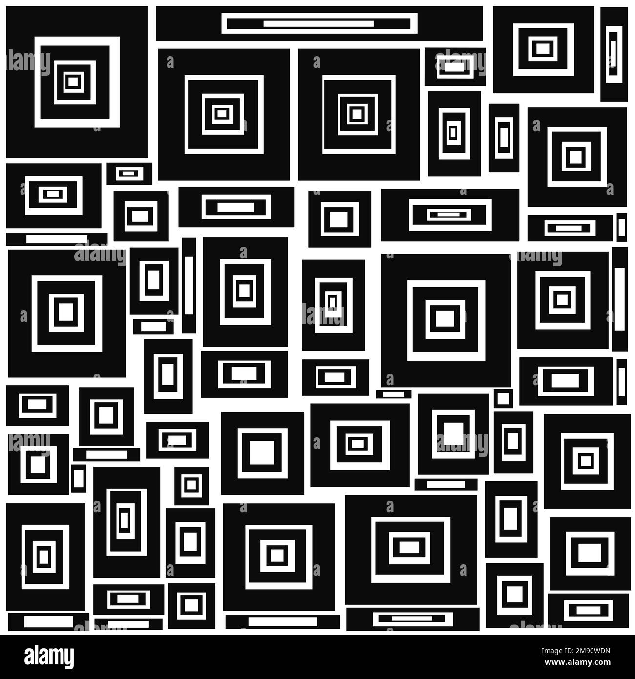 Motif carré moderne sans couture abstrait Banque D'Images