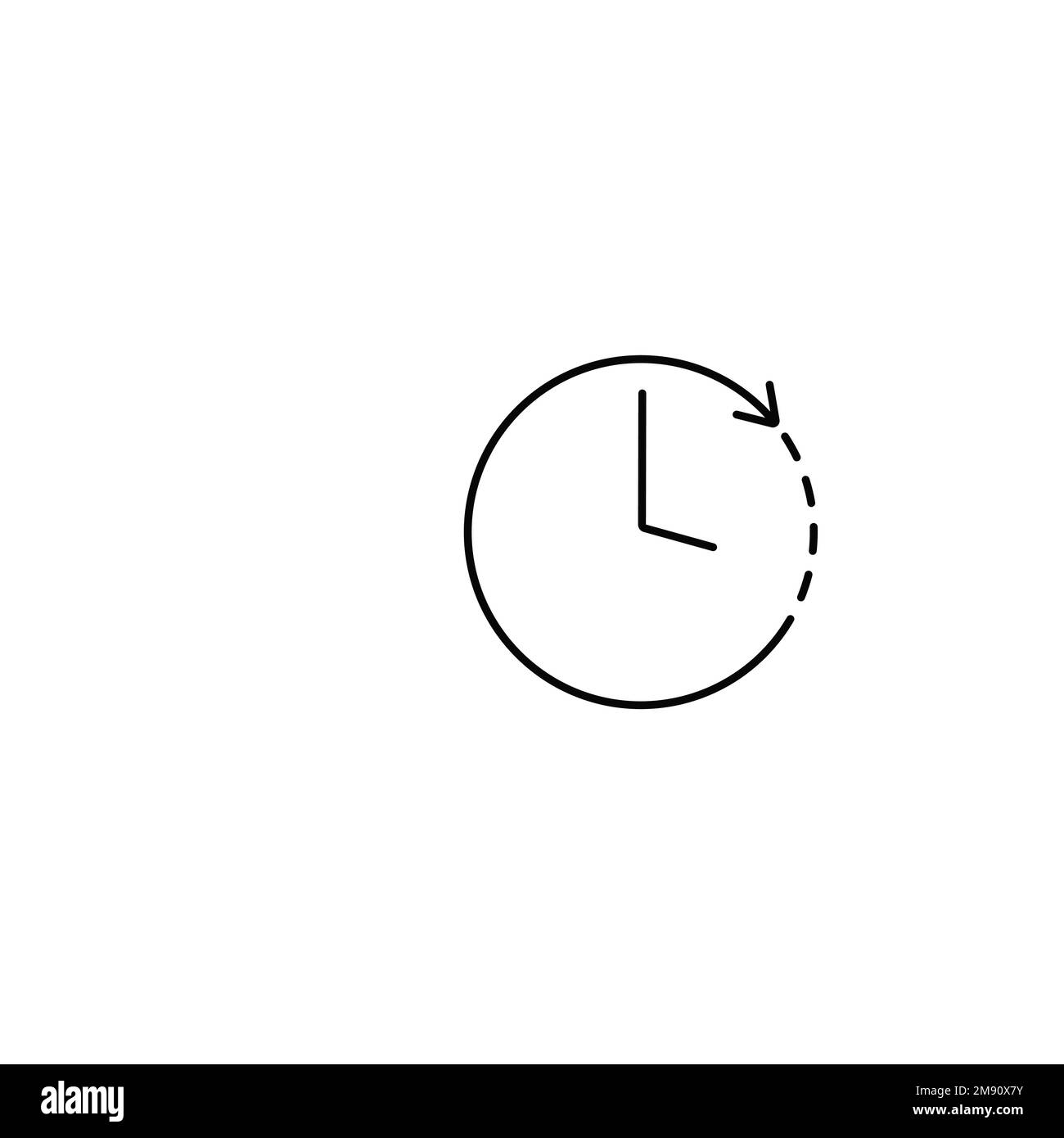 Icônes de l'heure et de la ligne d'horloge. Ensemble d'icônes linéaires vectorielles. Illustration de Vecteur