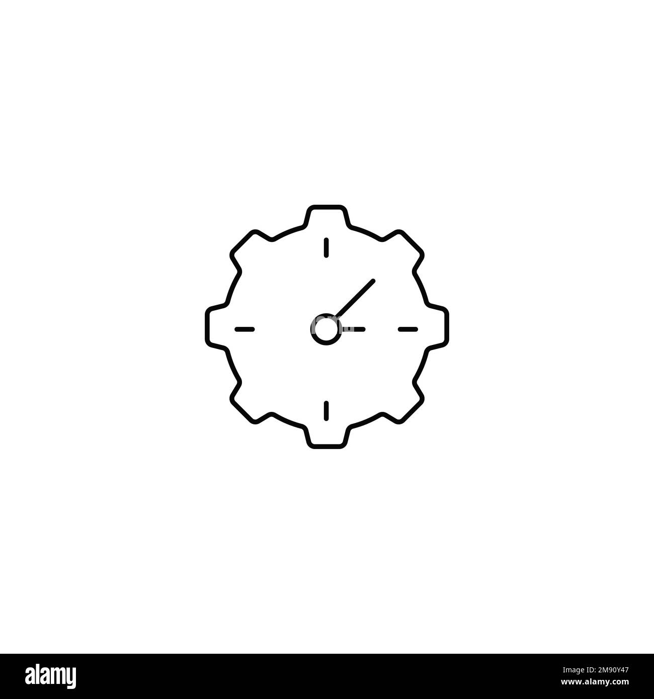 Icônes de l'heure et de la ligne d'horloge. Ensemble d'icônes linéaires vectorielles. Illustration de Vecteur