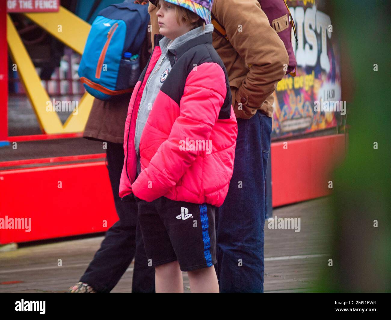 Une journée d'hiver sur Brighton Palace Pier Banque D'Images