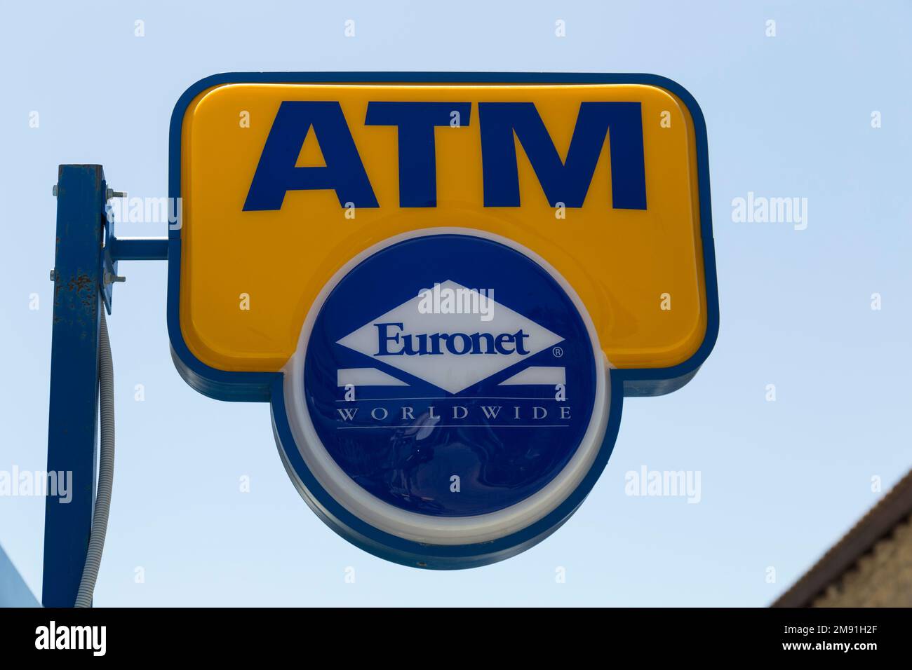 Distributeur automatique de billets, moushine de point de caisse automatisée Banque D'Images