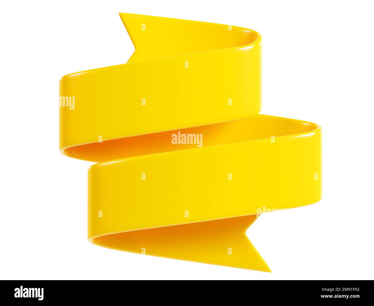 Solde ruban bannière 3D rendu - tissu gondolé ou boîte de texte en plastique pour message de promotion ou de félicitations. Banque D'Images