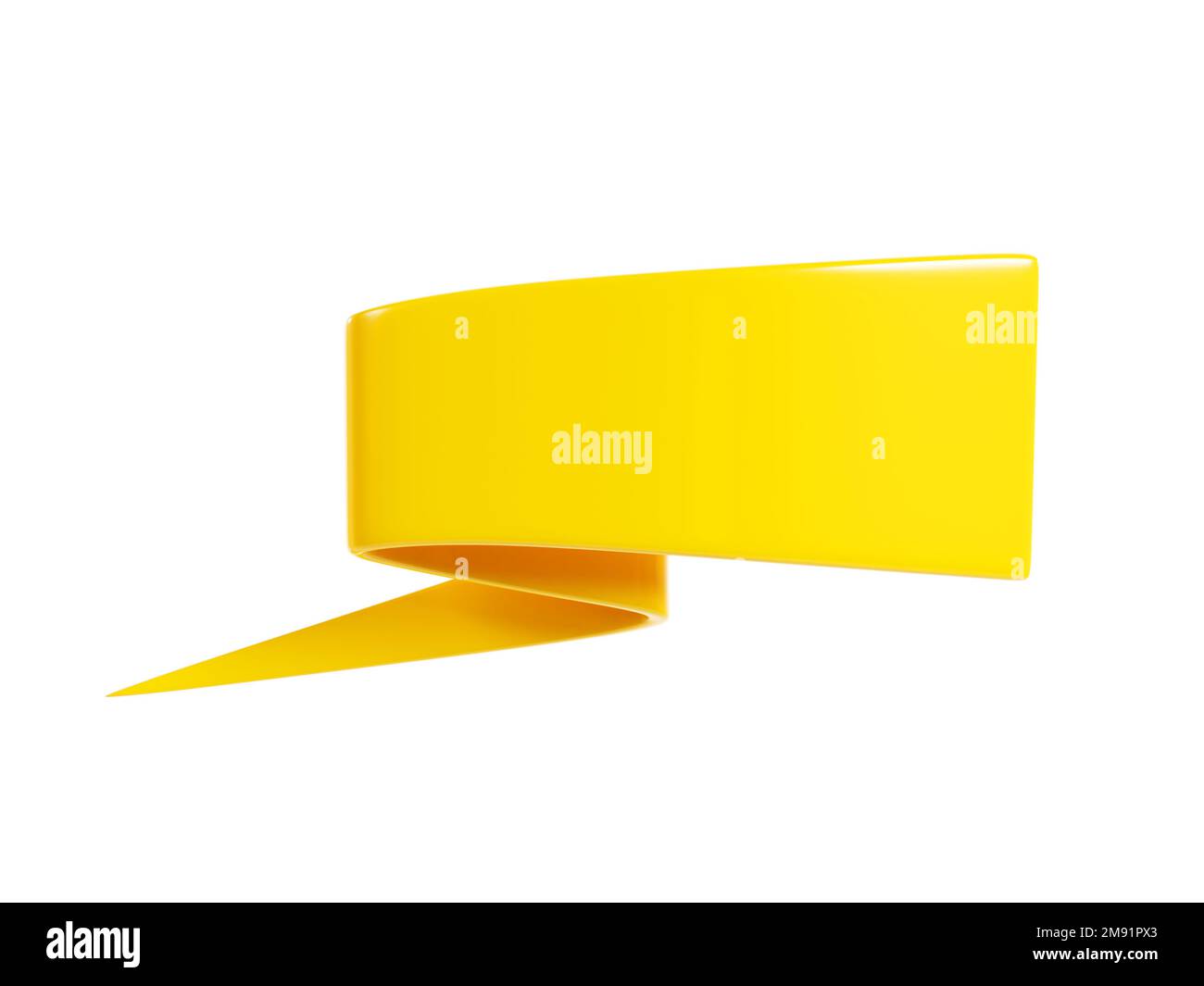 Ruban bannière 3D rendu - jaune vente zone de texte. Banque D'Images